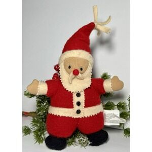 VINTAGE 1996 North American Bear Co Fleece Navidad K. Kringle Santa Ornament/Plu